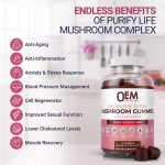 OEM Private Label Mushroom Complex Gummies - Lions Mane Nootropic Brain Boost Supplement