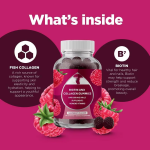 Beauty Vitamin Gummy Supports Healthy Hair Growth and Glowing Skin Vegan Dietary Supplements Are Made From Natural Ingredients