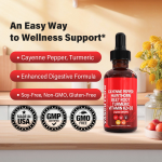 Aeluro Natural Pepper Drops Vegan Herbal Supplement Antioxidant Clean Nutra Oral Liquid Extract for Adults
