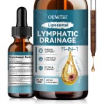 OEM Liposomal Lymphatic Drainage Drops 11 in 1 Organic Supplement Burdock Root Echinacea Calendula Oral Liquid Dosage