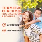 Turmeric Curcumin Capsules Natural Joint Support Nutritional Supplement Adult Antioxidant Vegan