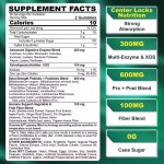 Sugar Free Fiber Gummies Multi Digestive Enzymes Supplements Probiotics & Prebiotics Fiber Blend Filled Gummies