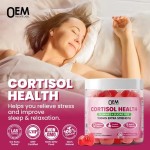 OEM Cortisol Gummies 15 in 1 Cortisol Supplements for Women Sugar Free Ashwagandha Magnesium Folate B12 for Hormone Balance