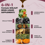 OEM Himalayan Shilajit Liquid Drops with Ashwagandha and Turmeric Antioxidant Immune Support