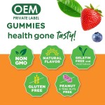 OEM Women's Probiotic Gummies with Lactobacillus & Cranberry - Urinary Tract & Vaginal Health, Digestive Balance Supplement