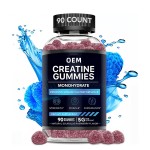 OEM Creatine Monohydrate Gummies 5000mg for Muscle Growth and Energy Boost Sugar-Free Chewable Supplement