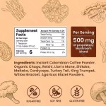 Organic Mushroom Mix Coffee Instant Lion's Mane Mushroom Coffee Lions Mane Coffee Powder Energy Management Supplement