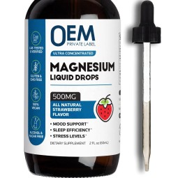 OEM Magnesium Citrate Liquid Drops for Slimming, Stress Relief, Deep Sleep, and Mood Enhancement