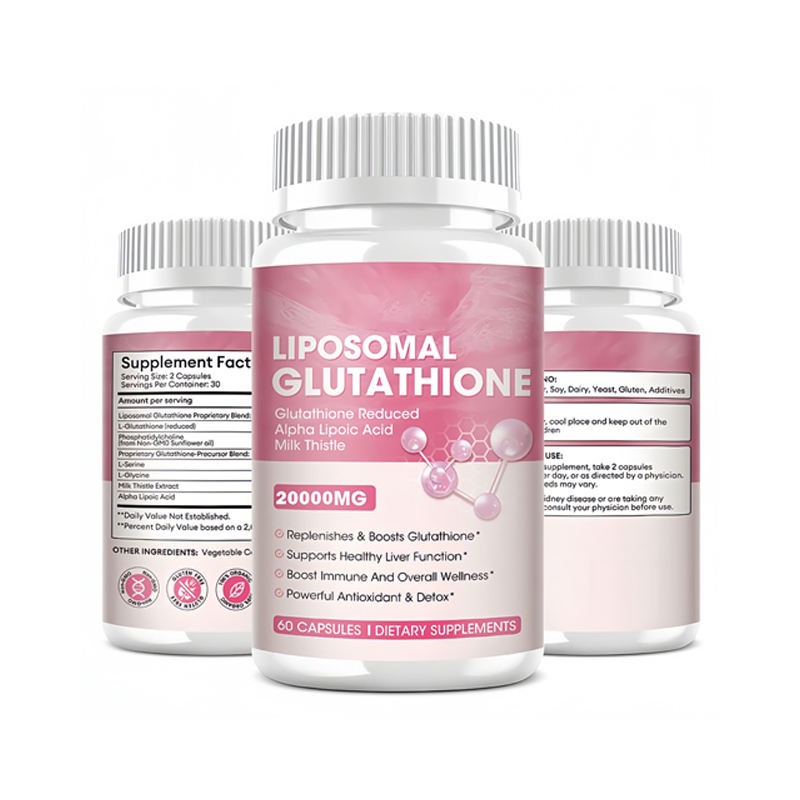 OEM Private Label Liposomal Glutathione Capsules 60 Count Pack for Adult Skin Whitening and Anti-Aging Not for Pregnant Women
