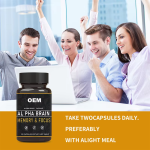 OEM for  Memory & Focus Support Capsules 100 Caps Dietary Supplement with Alpha GPC & Huperzine a Herbal Supplements