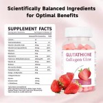 Skin Whitening Brightening Gluta Collagen Glow Gummies Anti Aging Skin Hair Nail Care Collagen Vitamin Super