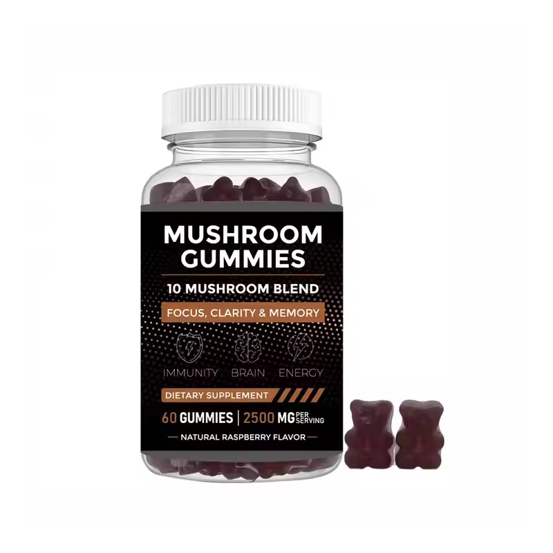 OEM 10x Potent Mushroom Complex Gummies for Adults - Effective Beauty Supplement with Lions Mane and Enzyme Rich Formula