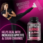Professional Night Fat Burner Capsules with Green Tea & L-Carnitine - Boost Metabolism, Suppress Appetite for Women