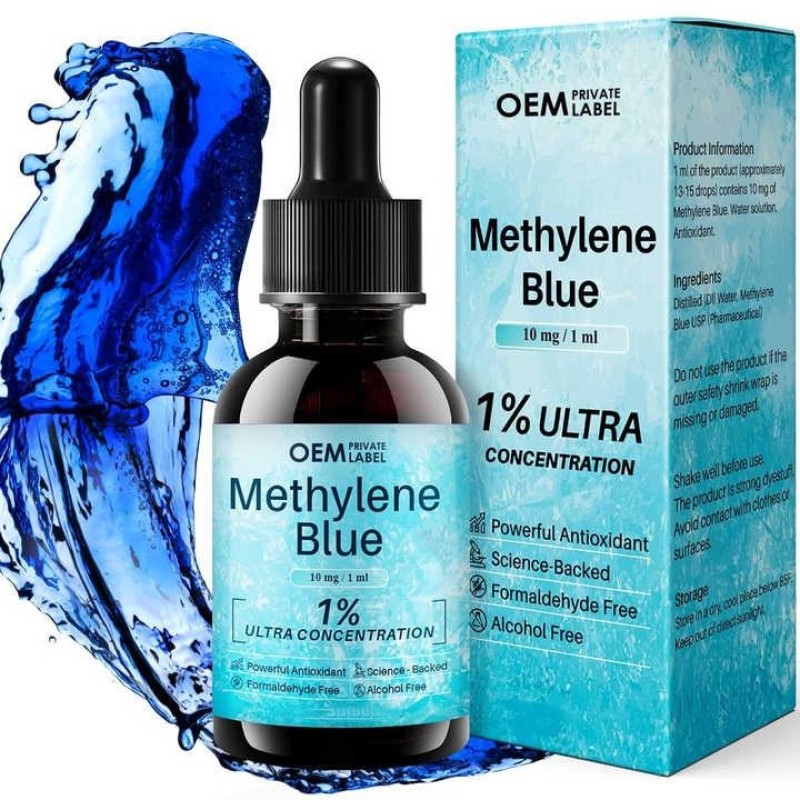 Methyl Blue 1%-Liquid Drops Strength Formula Increased Absorption Brain Supplement Cleaning and Detoxifying