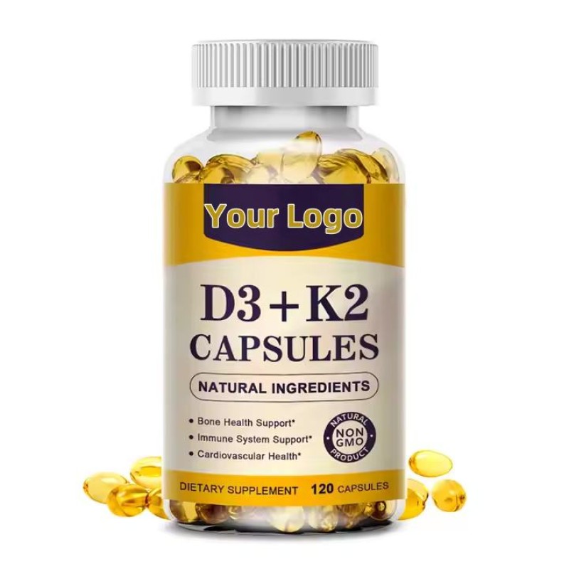 Hot Sale 120pcs Vitamin D3+K2 Bone Health and Immune Support Natural Ingredients