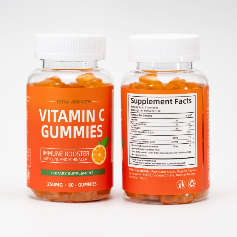 Premium Vitamin C Gummies for Adults - Antioxidant & Skin Brightening Supplement
