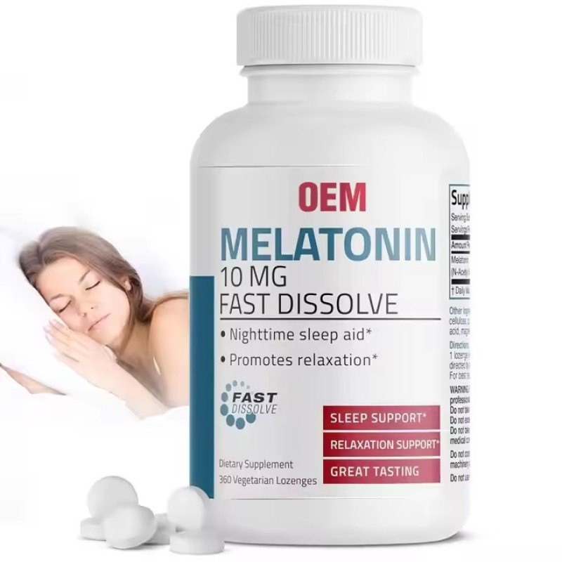 Drug Free Sleep Supplement Melatonin 5mg Dual Spectrum Tablets Promote Relaxation and Sleep Health