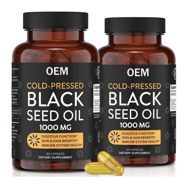 Pure Black Cumin Seed Oil Capsules - Cold-Pressed, Gluten-Free, Immune & Liver Health Support