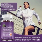 Glucosamine Chondroitin MSM Gummies with Calcium and Elderberry for Joint Support and Bone Health