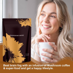 Organic Mushroom Coffee Mixed with a Variety of Beneficial Fungi Natural Energy Focus Immunity Mood and Energy boost Powder