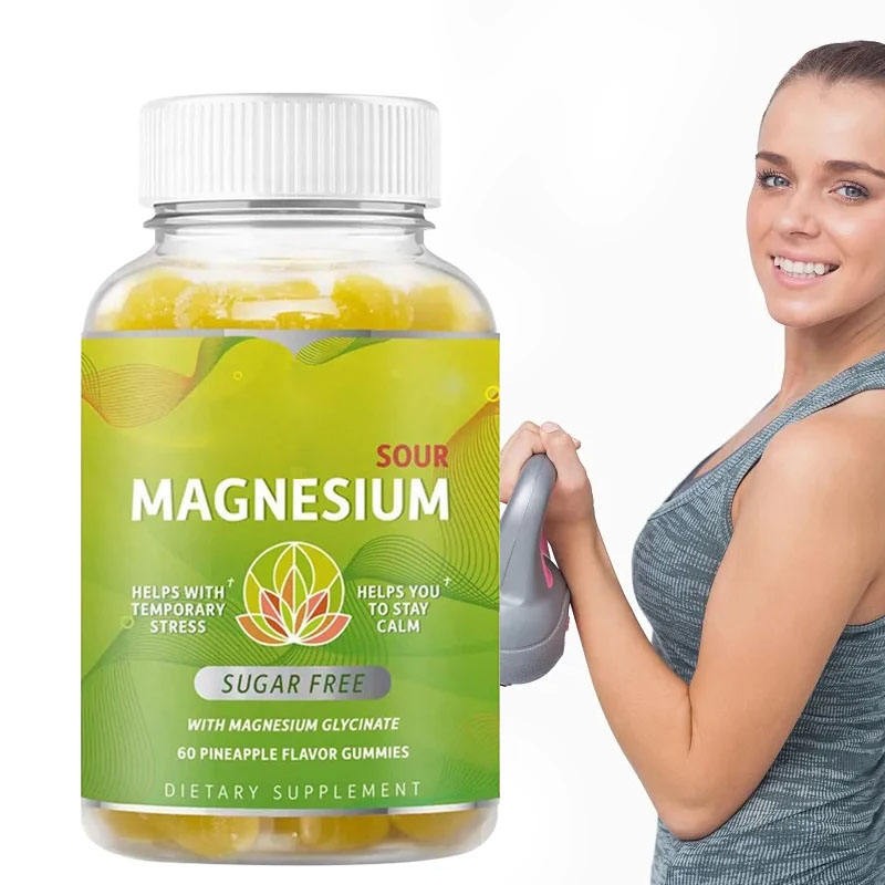 Calcium Magnesium Glycinate Gummies with Multi Vitamins for Relaxation and Bone Support 60 Gummies