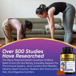 Premium Black Seed Honey Gummies with 2% Thymoquinone - Immune Booster & Joint Support | Natural Plant-Based Soft Chews