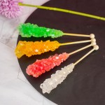 Multicolor Vegan Sugar Sticks Hard Rock Candy Individually Wrapped in Cafe Fruity Flavor Bulk Supply