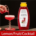 Support Private Label Pomegranate Flavored Syrup Flavor Syrup for Cocktail Fruit Tea