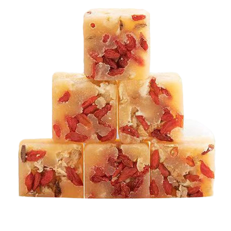 Goji Berry and Pear Honey Rock Sugar Tea 8.81 oz Bagged Slimming Flower Tea with Sydney Sugar Cubes Freshly Processed