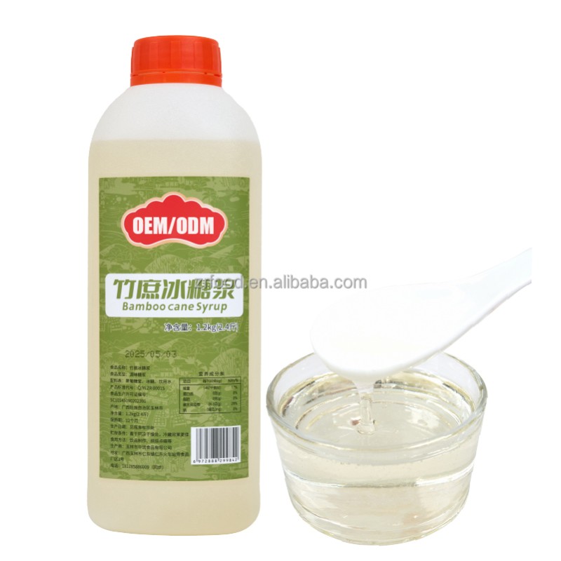 China Sugar Making Factory Supply Bamboo Cane Rock Sugar Syrup 1200ml for Private Label