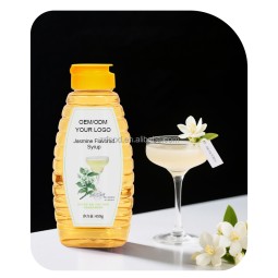 Customized Private Label Quality Jasmine Flavored Syrup Cane Sugar Syrup for Cocktail Fruit Tea