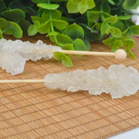 Classic Rock Candy Sticks Individually Wrapped Sugar Rock Crystal Lollipops Brown Sugar Sticks