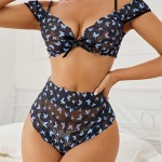 Lingerie Set Factory - Strapless Mesh Butterfly Bra Panty