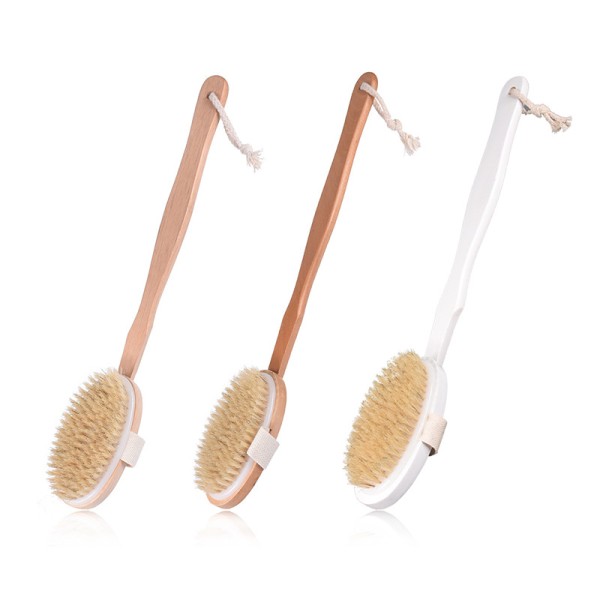 Bath Body Brush Factory - OEM Natural Bristle Long Handle Detachable