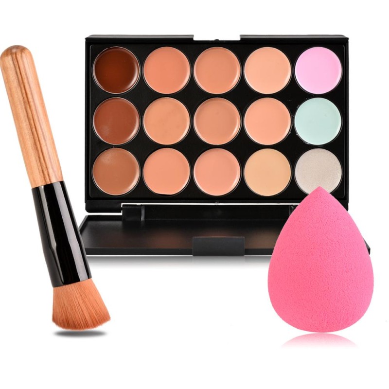 Concealer Palette Manufacturer - High Quality 15 Colors with Brush