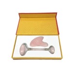 Jade Roller Set Factory - Luxurious Rose Quartz Massage Face Stone