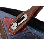 Leather Handbag Factory - Color Leather Stitching Shoulder Messenger