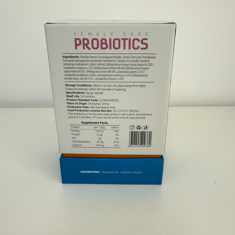 BioGrowing OEM/ODM Lactobacillus Powder/Capsule Prebiotic Dietary Fiber Solid Drink Customized Probiotics for Intestinal Health