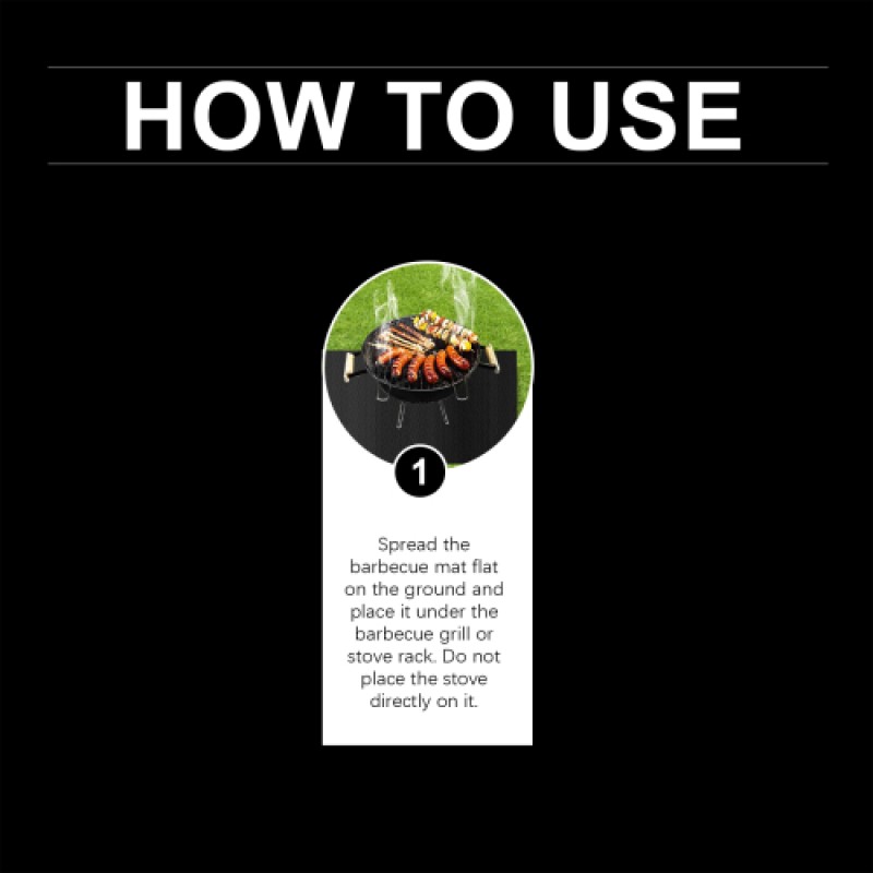 Fireplace Mat Factory - Barbecue Protective Black