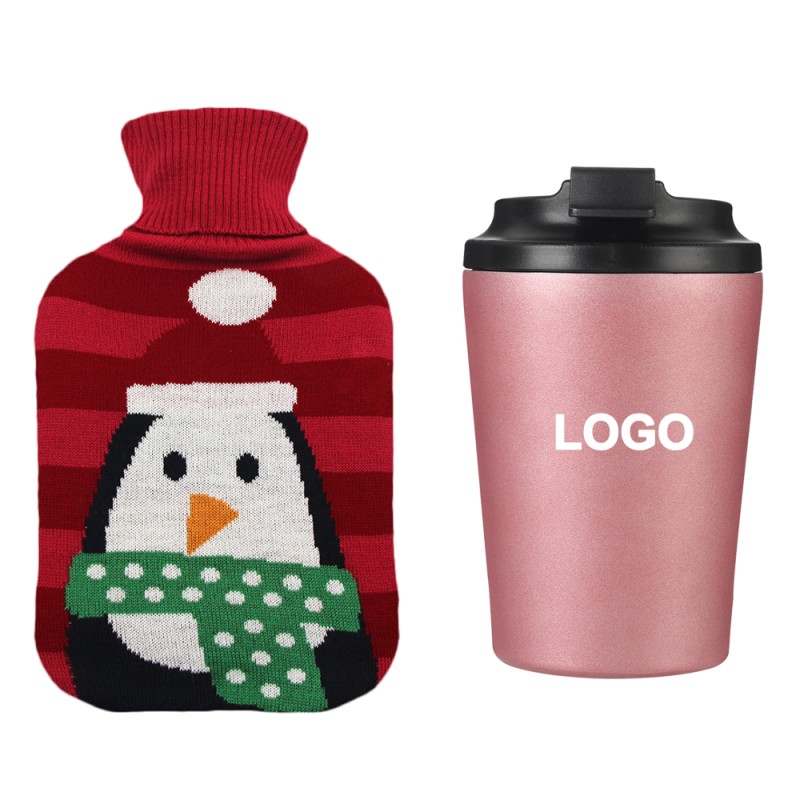 Hot Water Bottle Manufacturer - Custom 2000ml Rubber Bag Christmas Cover
