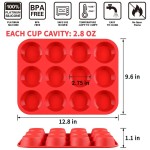 Silicone Muffin Pan Manufacturer - 12 Cups Reusable Nonstick Cupcake