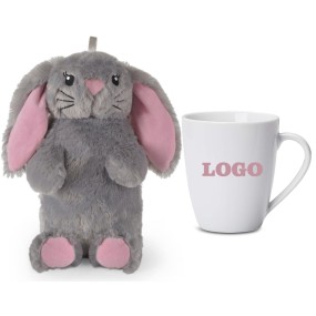 Hot Water Bag Factory - Winter 1000ml Plush Rabbit Cover Coffee Cup