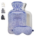 Hot Water Bottle Set Manufacturer - Gift Set 2l Faux Fur Cover Eye Mask