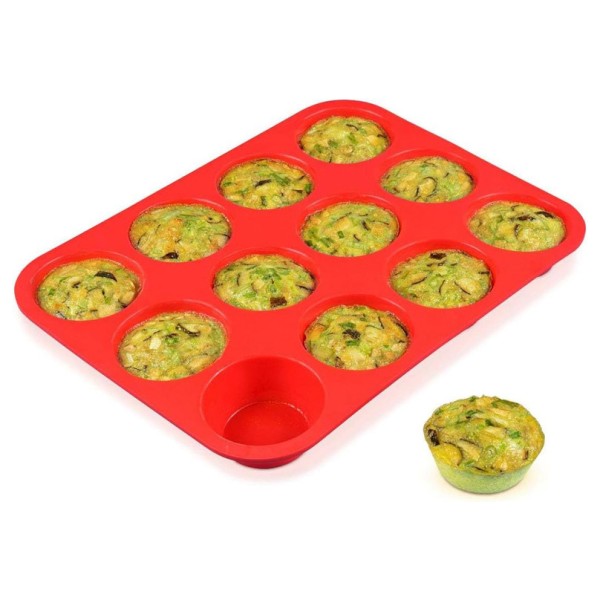 Silicone Muffin Pan Manufacturer - 12 Cups Reusable Nonstick Cupcake