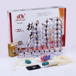 Vacuum Cupping Kit Supplier - 32 Cups Therapy Relax Massage Suction Pumps