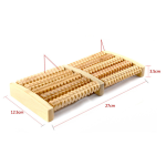 Shiatsu Foot Massager Supplier - Natural Wood 5 Rows Nails Roller OEM