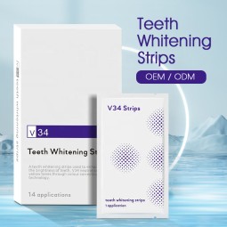 Teeth Whitening Strips Supplier - Non Peroxide V34 Dental OEM
