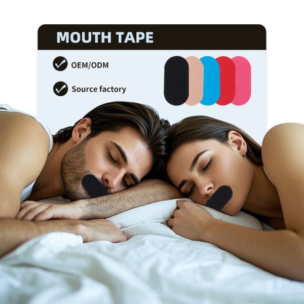 Anti-Snoring Mouth Tape Supplier - New Products Black Mouth Breathing Patch