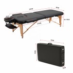 Massage Table Manufacturer - Portable Wood 2-section Spa Bed