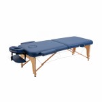 Portable Massage Table Factory - Wood 2-section Body Bed with Face Plug